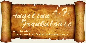 Angelina Frankulović vizit kartica